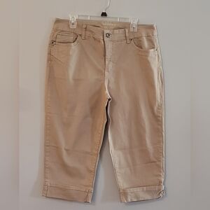 Sonoma Life + Style Tan Denim Capri Pants Size 16
